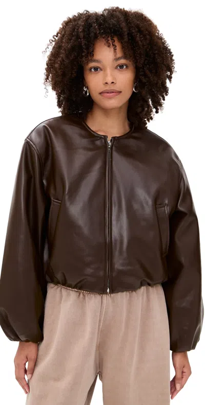 Blanknyc Grand Slam Jacket Plum In Brown