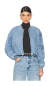 Blanknyc Blank Nyc Guest Star Bomber Jacket In 轻度水洗