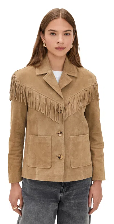 Blanknyc Herbal Therapy Jacket Dark Khaki In Brown