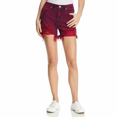 Blanknyc High Waist Denim Cutoff Shorts In Magenta Glow In Multi