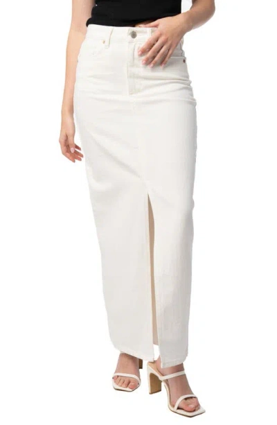 Blanknyc High Waist Denim Maxi Skirt In See You Again