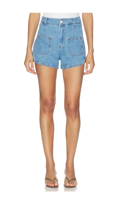 Blanknyc High Waisted Shorts In Blue