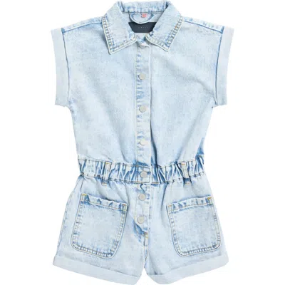 Blanknyc Kids' Short Sleeve Denim Romper
