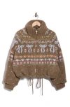 Blanknyc Knit Puffer Jacket In Brown