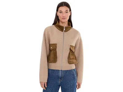 Blanknyc Latte Later Bomber Sweater Women's Sweater Camel: Md, Acrylic/nylon/polyester In Neutral