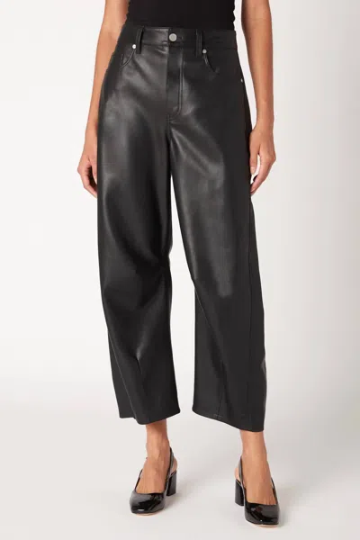 Blanknyc Leather Barrel Pant In Black