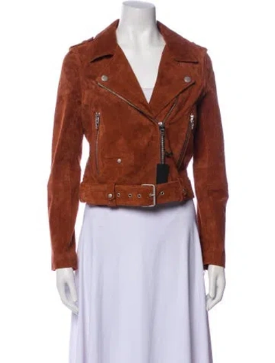 Pre-owned Blanknyc Leather Biker Jacket In Brown