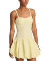 Blanknyc Bubble Hem Linen Blend Minidress