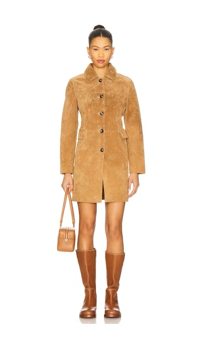 Blanknyc Long Jacket In Brown