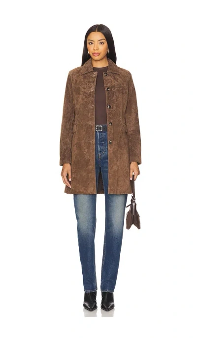 Blanknyc Long Jacket In Brown