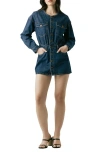 Blanknyc Long Sleeve Denim Minidress In Blue