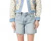 Blanknyc Love Birds Jacket In Blue Floral Medium Wash In Multi