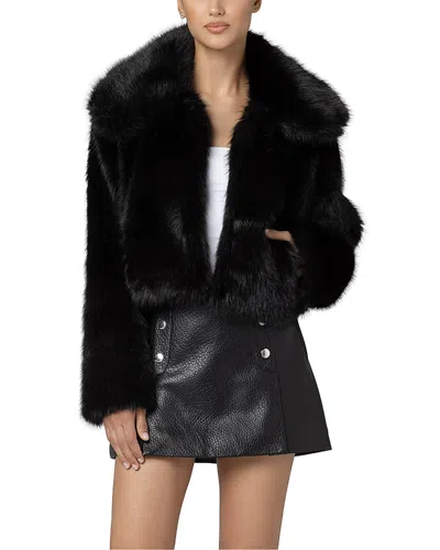 Blanknyc Make It Rain Faux Fur Jacket In Black