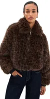 Blanknyc Midnight Run Jacket Dark Brown In Brown