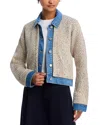 Blanknyc Knit Trucker Jacket In Happy Place
