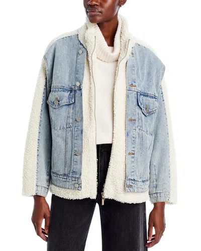 Blanknyc Mixed Media Jacket In Bear Hug