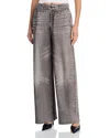 Blanknyc Mock Denim Wide Leg Pants In Gray