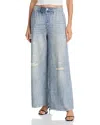 Blanknyc Mock Denim Wide Leg Pants In Blue