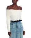 Blanknyc Off-the-shoulder Sweater In Fast Talker