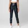 BLANKNYC OTHER WORLDLY OVERALL FAUX LEATHER PANTS HIGH RISE