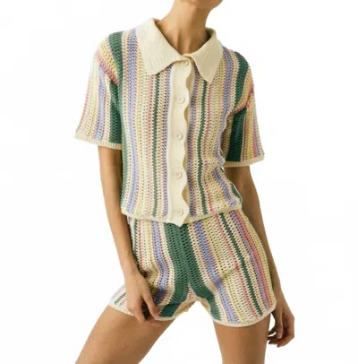 Blanknyc Over The Rainbow Sweater Shirt In Multi