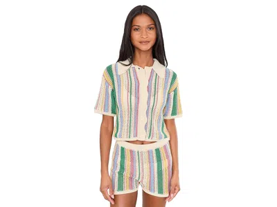 Blanknyc Over The Rainbow Sweater Shirt In Multi