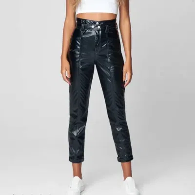 Blanknyc Overall Faux Leather Pants In Other Worldly In Multi