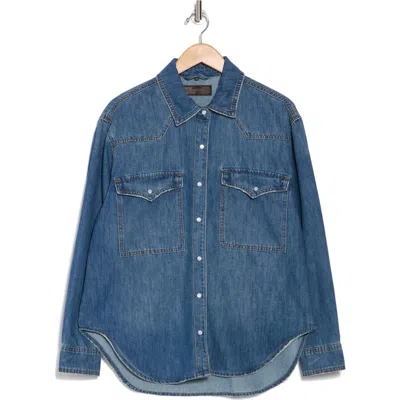 Blanknyc Oversize Denim Shirt Jacket In Rain Shower
