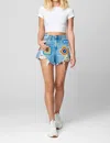 Blanknyc Patchwork Barrow Short In Wildest Rhythm In Multi