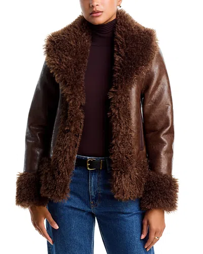Blanknyc Penny Lane Faux Fur Jacket In Animal Print