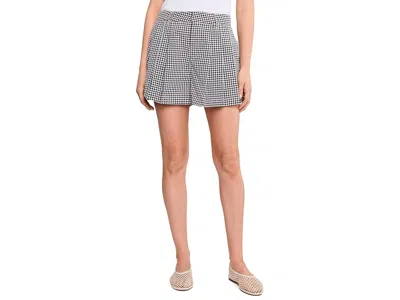 Blanknyc Picnic Party Gingham Shorts In Black/white In Gray