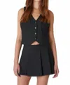 Blanknyc Plot Twist Vest In Black In Black