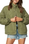 Blanknyc Quilted Jacket In Burnt Sage