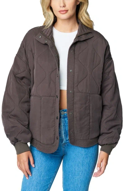 Blanknyc Quilted Jacket In Moonless Night
