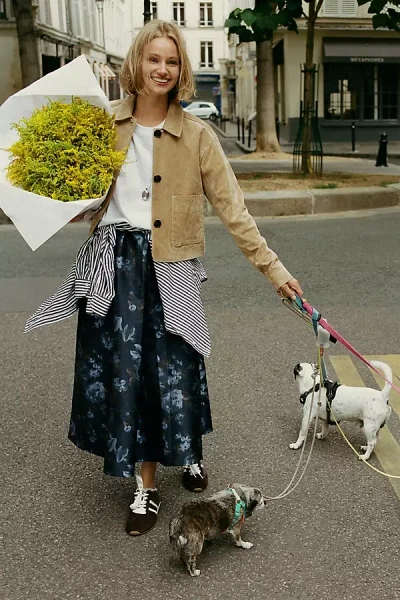 Blanknyc Real Suede Crop Jacket In Multi