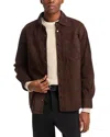 Blanknyc Regular Fit Leather Shirt Jacket In Cocoa Nib