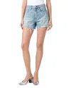 Blanknyc Rhinestone High Waist Cutoff Denim Shorts In Set In Stone