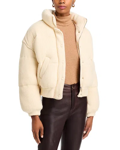 Blanknyc Ribbed Sweater Jacket In Cream Pie