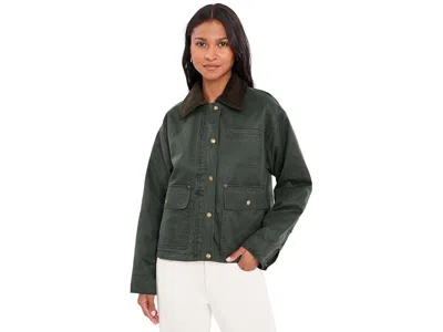 Blanknyc Saddle Up Barn Jacket Women's Coat: Xs, Cotton/denim/polyester In Green