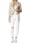Blanknyc Sand Jacket In White Sand In White