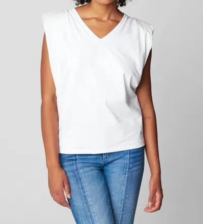 Blanknyc Shoulder Pad Tank Top In White