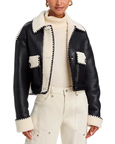 Blanknyc Show And Tell Faux Fur Jacket In Black