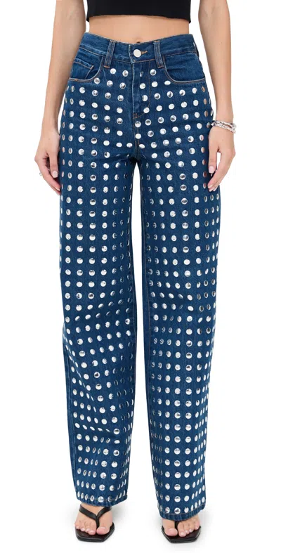 Blanknyc Silver Dreams Jeans Medium Indigo In Blue