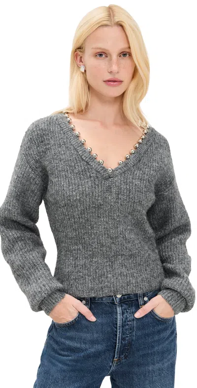 Blanknyc Silver Lining Sweater Grey In Gray