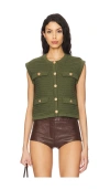 Blanknyc Smooth Sailing Vest In Olive In 橄榄色