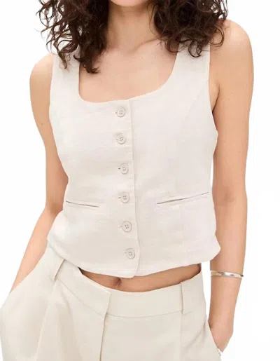 Blanknyc Square Neck Sleeveless Top In Natural In Multi