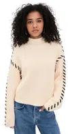 Blanknyc Steady Ground Sweater Cream In Multi