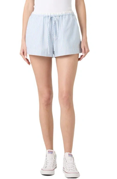 Blanknyc Stripe Cotton Blend Shorts In Yacht Race