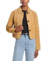 Blanknyc Suede Cropped Jacket In Brown