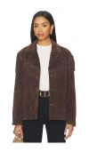 Blanknyc Suede Fringe Jacket In Brown